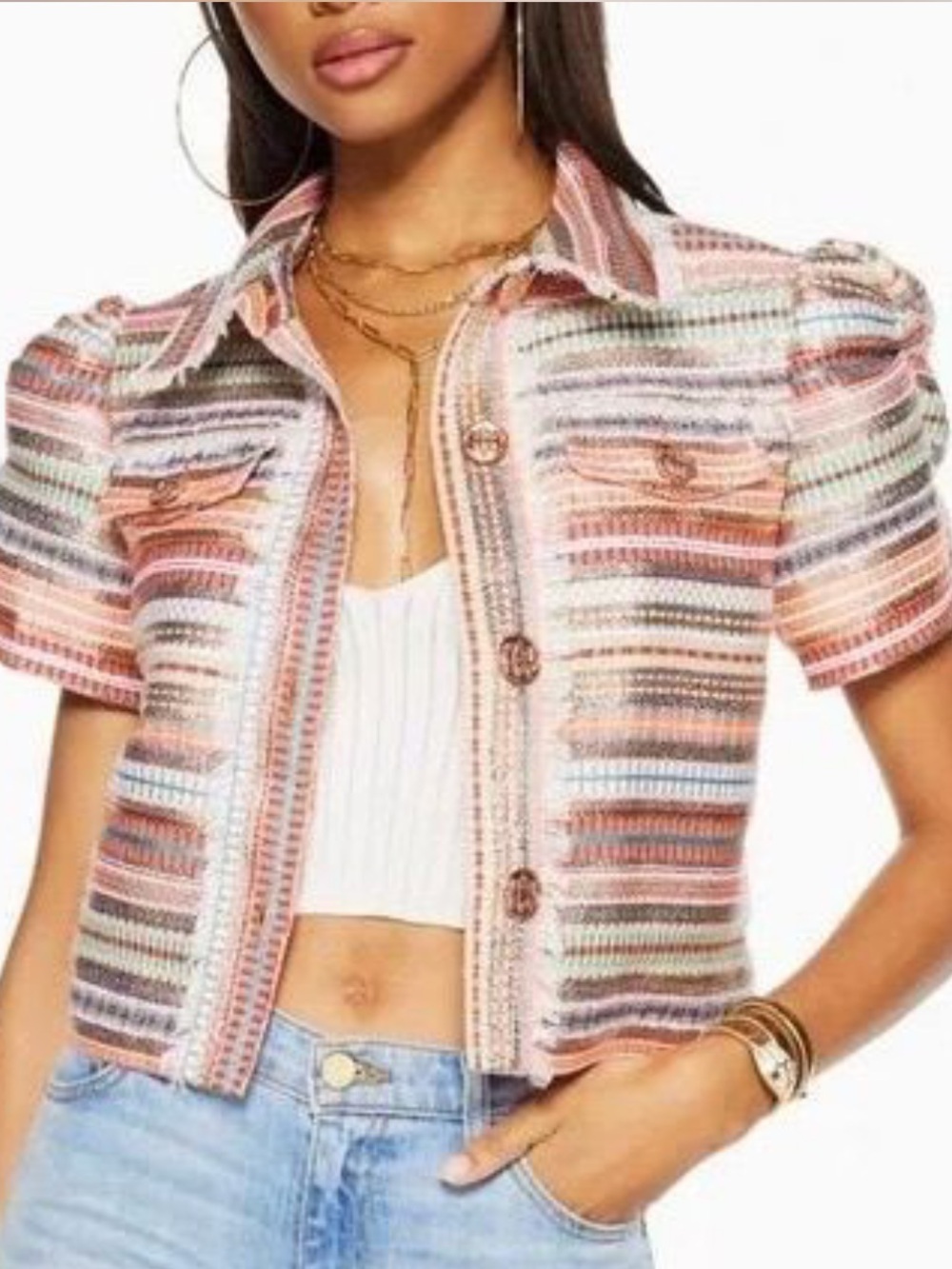 Ramy Brook Marion Metallic Jacket Nwt